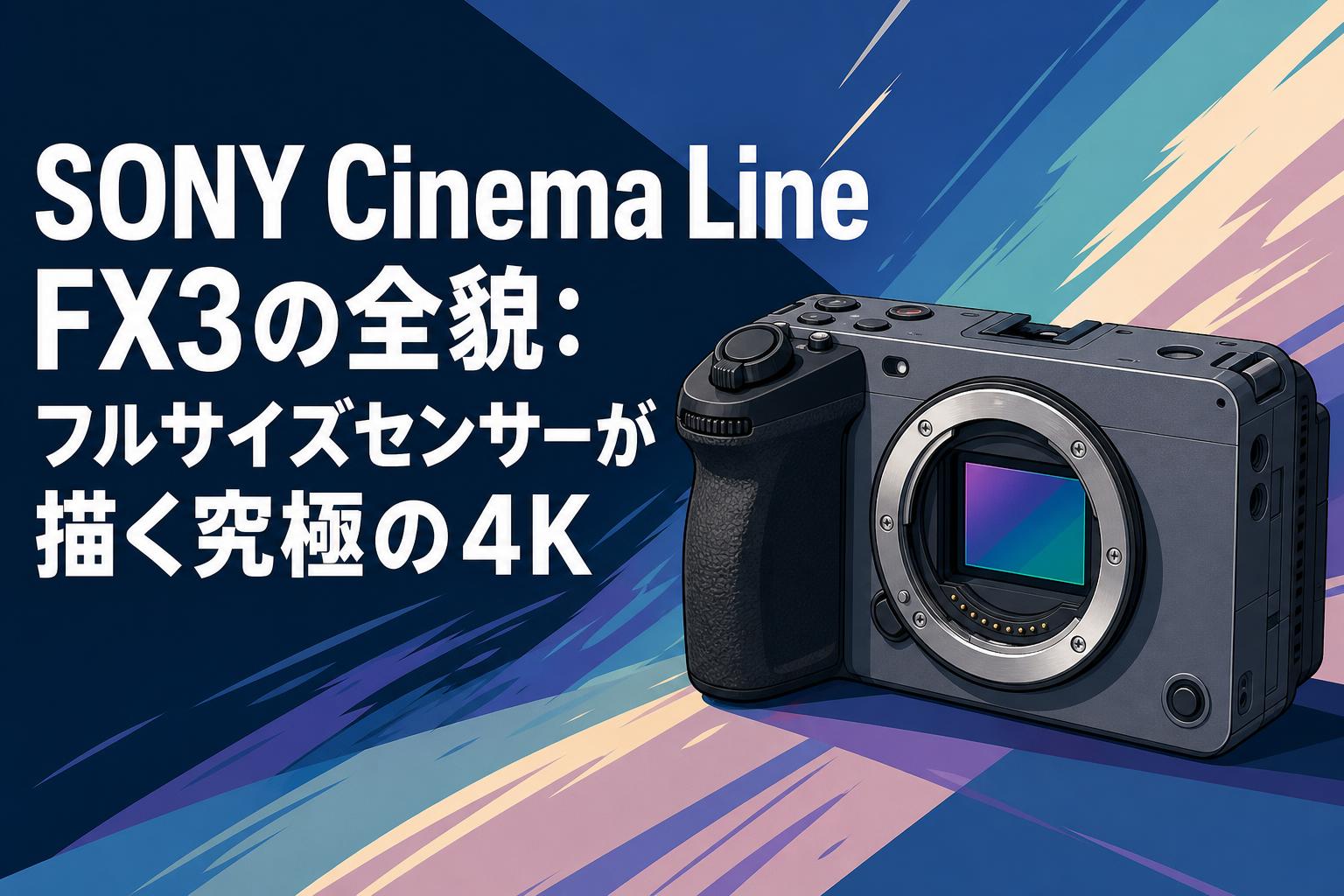 SONY Cinema Line FX3の全貌：フルサイズセンサーが描く究極の4K