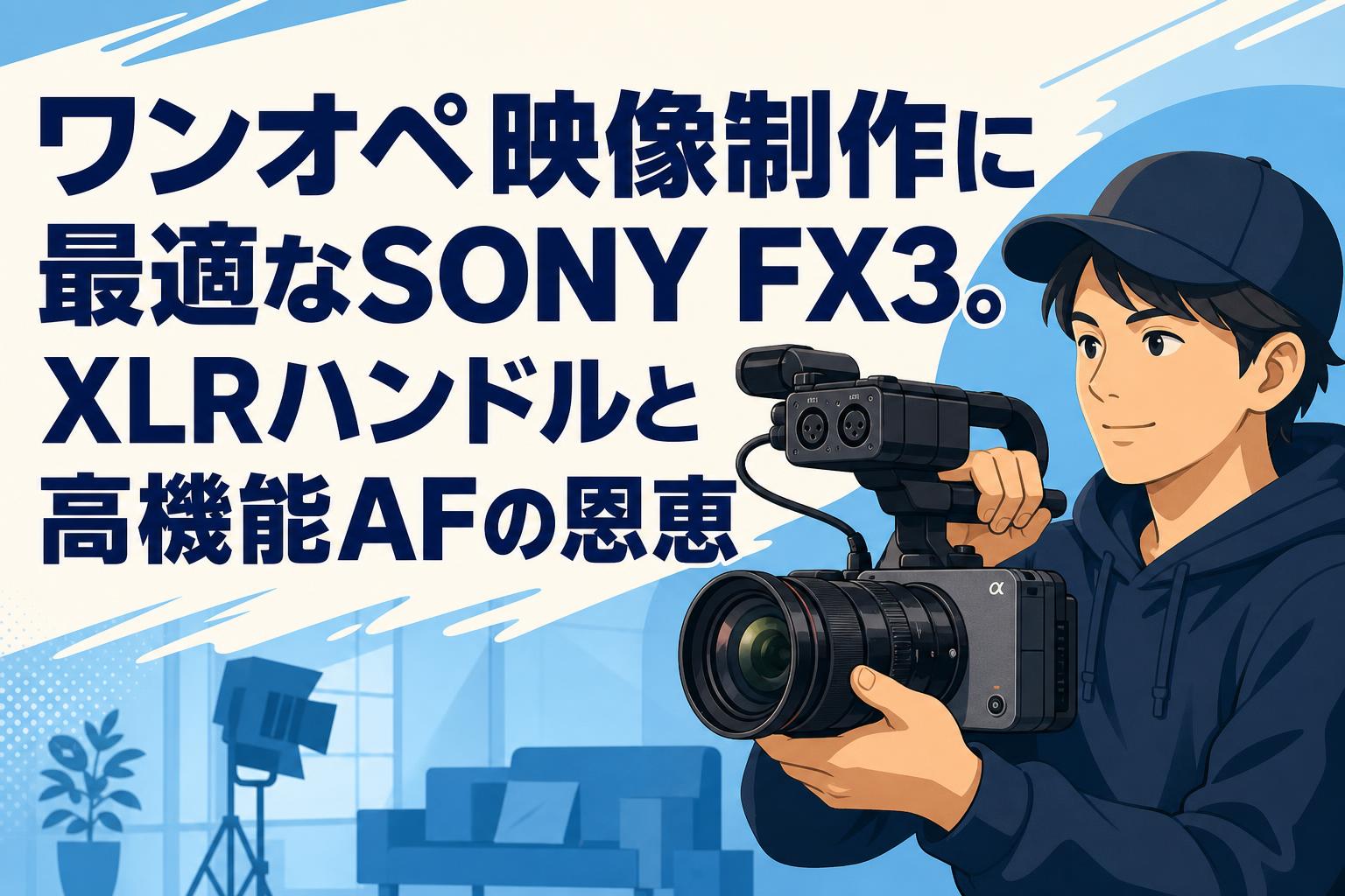 ワンオペ映像制作に最適なSONY FX3。XLRハンドルと高機能AFの恩恵