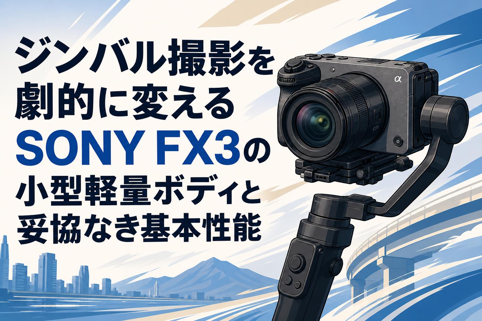 ジンバル撮影を劇的に変えるSONY FX3の小型軽量ボディと妥協なき基本性能
