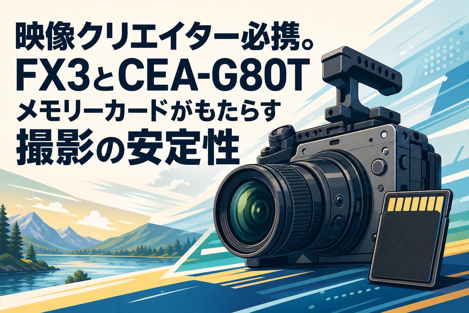 映像クリエイター必携。FX3とCEA-G80Tメモリーカードがもたらす撮影の安定性