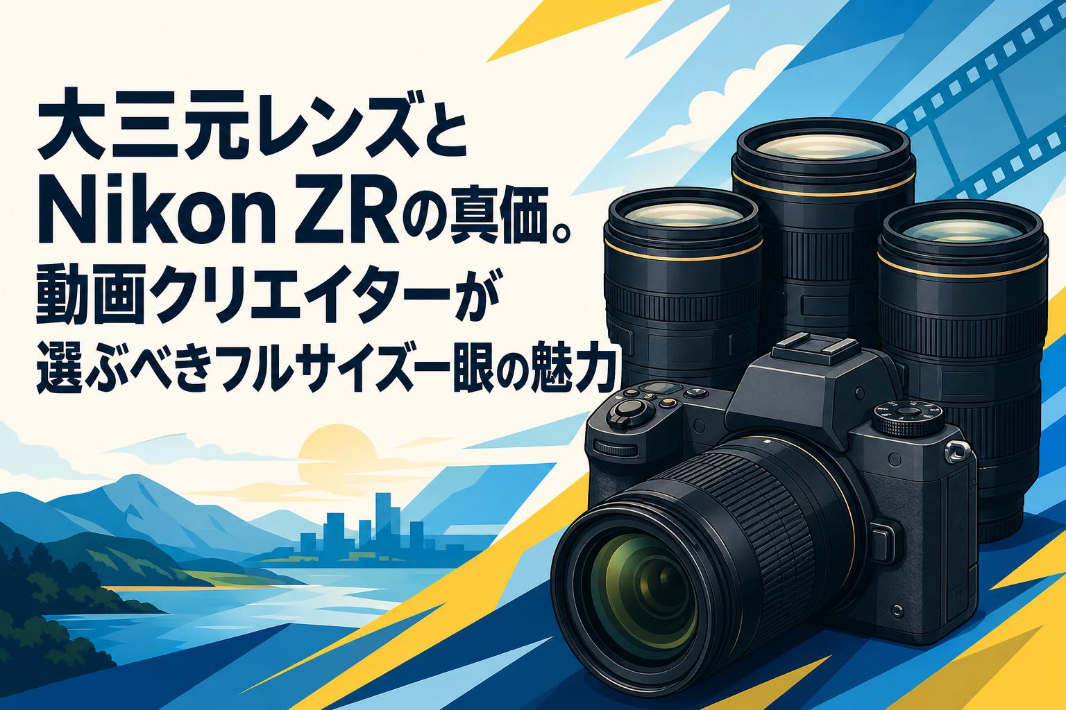大三元レンズとNikon ZRの真価。動画クリエイターが選ぶべきフルサイズ一眼の魅力