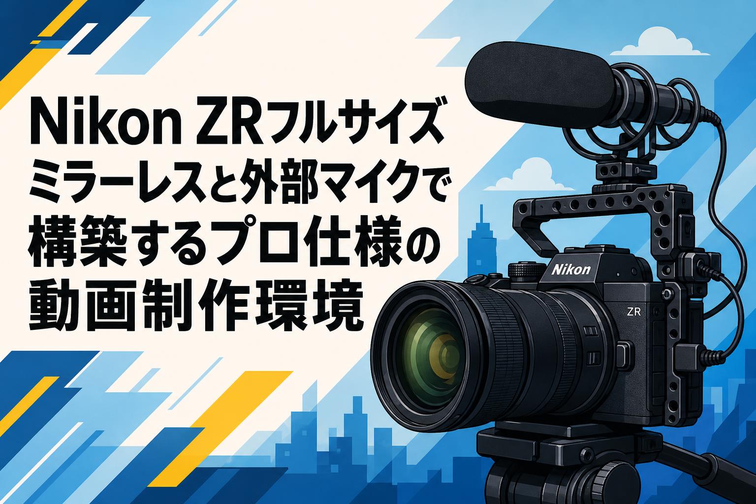 Nikon ZRフルサイズミラーレスと外部マイクで構築するプロ仕様の動画制作環境