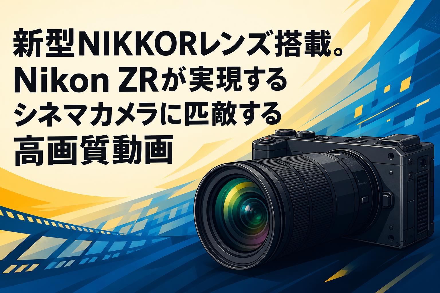 新型NIKKORレンズ搭載。Nikon ZRが実現するシネマカメラに匹敵する高画質動画