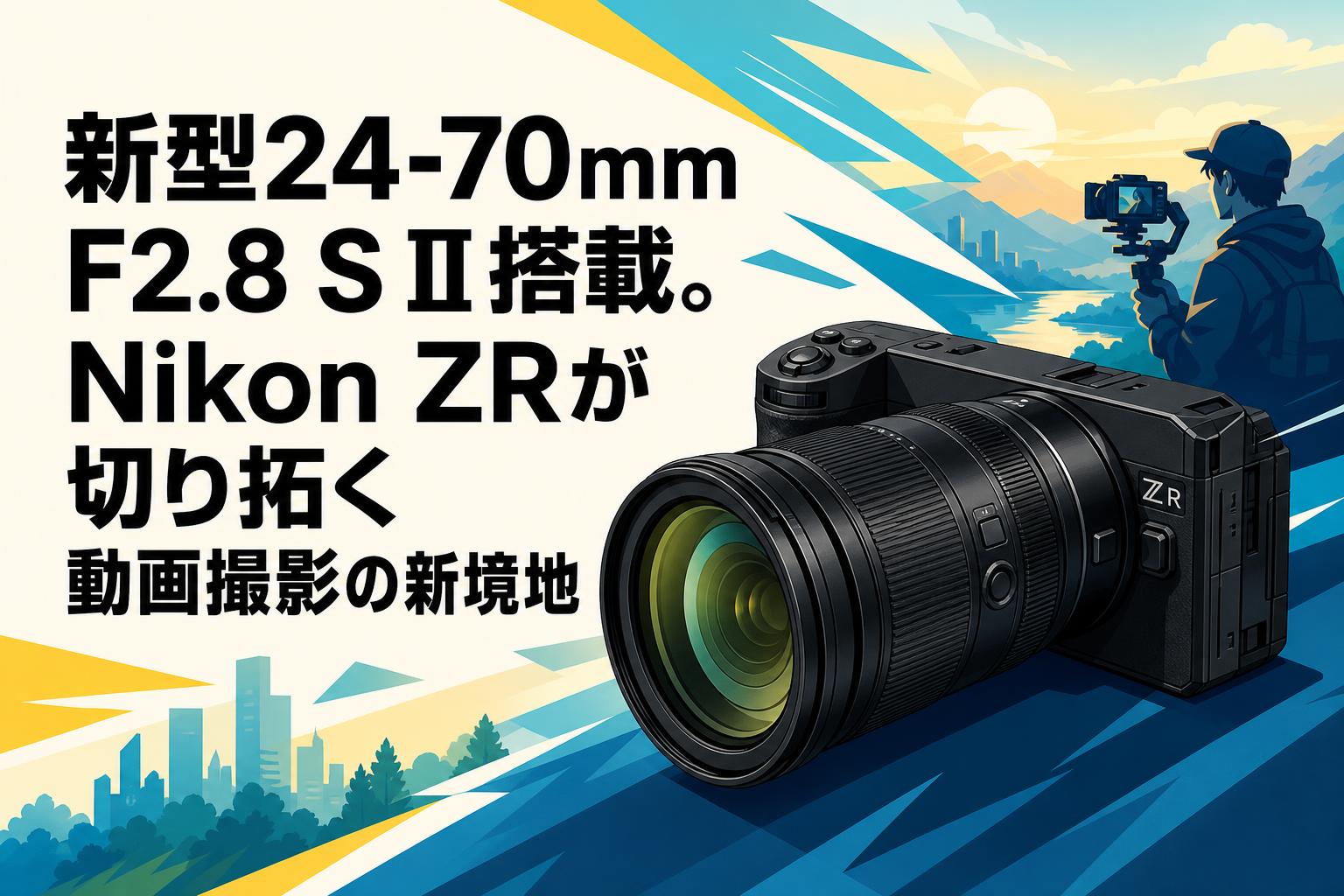 新型24-70mm F2.8 S II搭載。Nikon ZRが切り拓く動画撮影の新境地