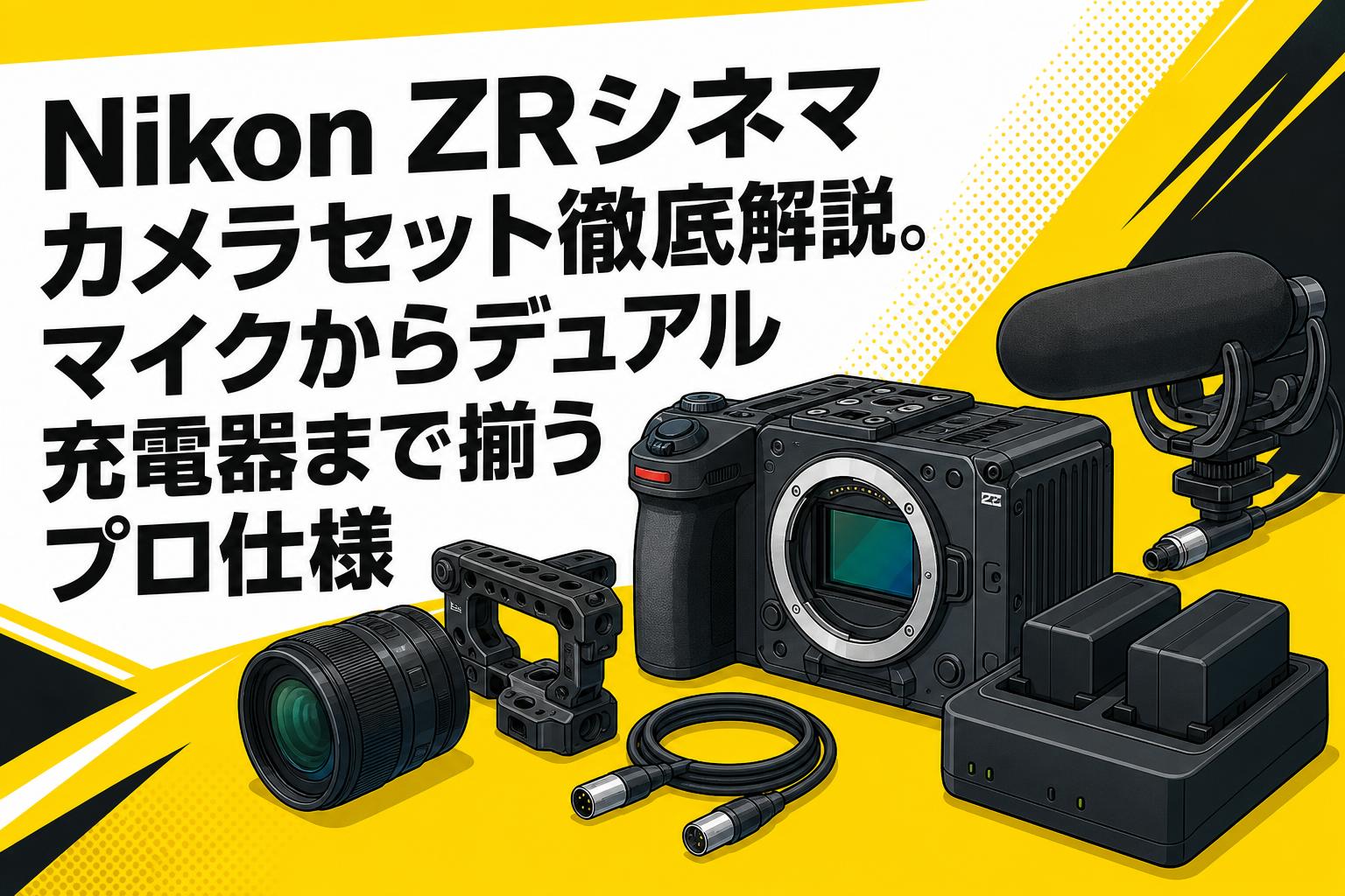 Nikon ZRシネマカメラセット徹底解説。マイクからデュアル充電器まで揃うプロ仕様