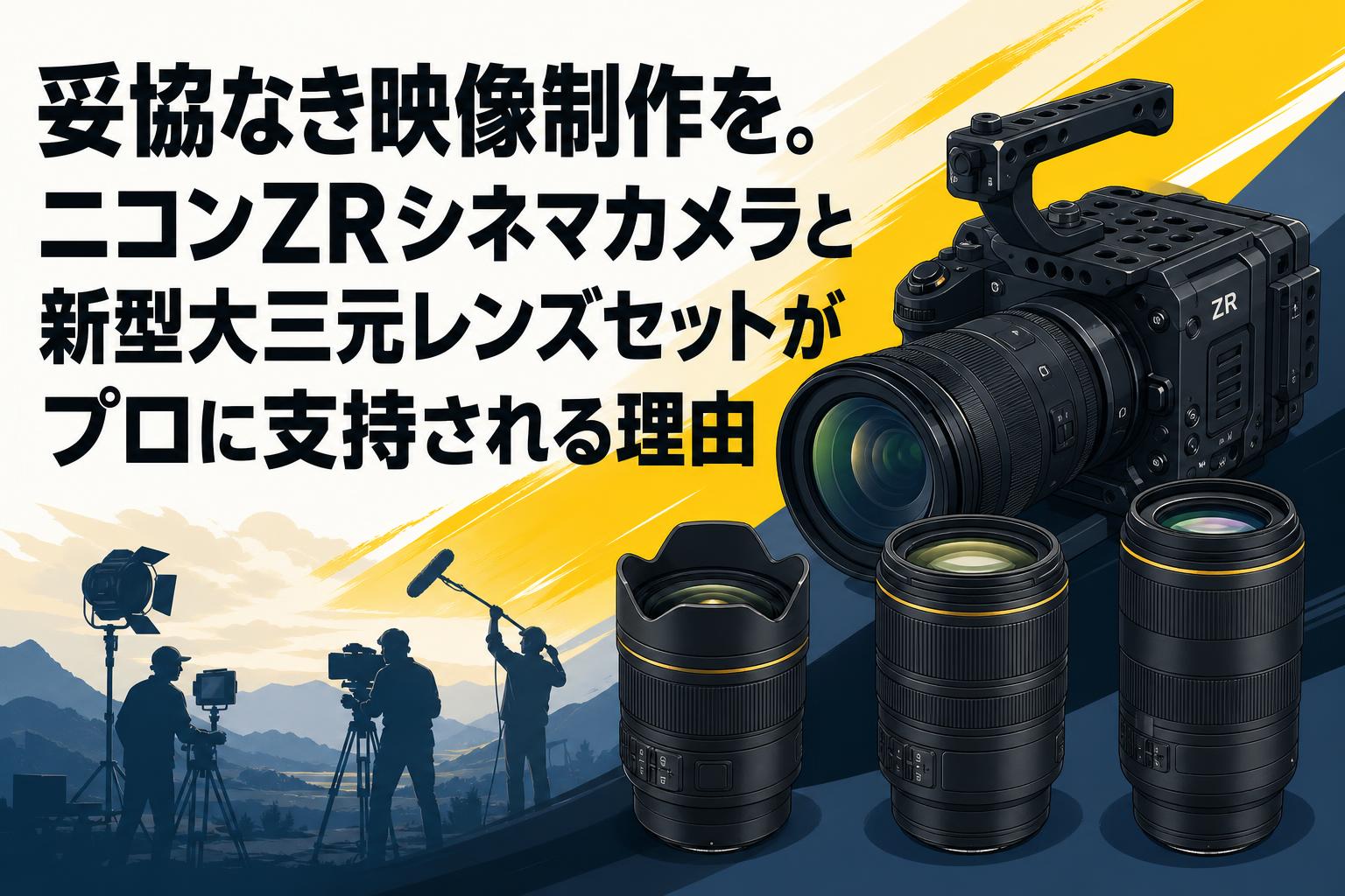 妥協なき映像制作を。ニコンZRシネマカメラと新型大三元レンズセットがプロに支持される理由