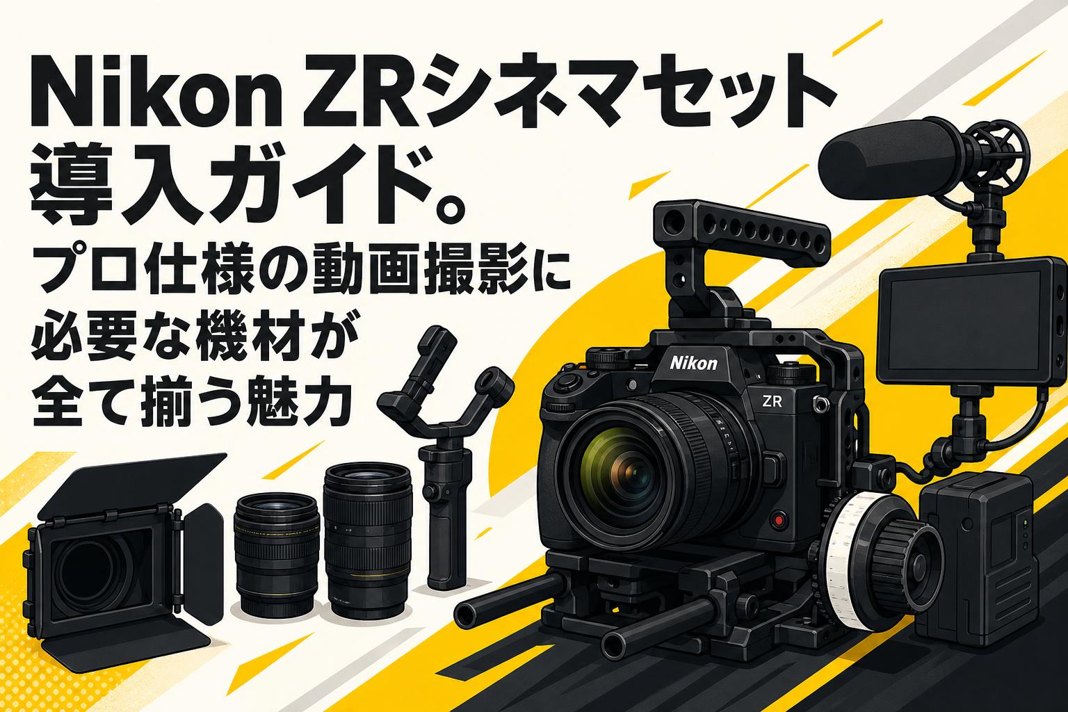 Nikon ZRシネマセット導入ガイド。プロ仕様の動画撮影に必要な機材が全て揃う魅力