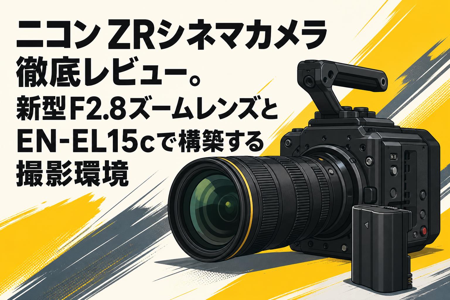 ニコンZRシネマカメラ徹底レビュー。新型F2.8ズームレンズとEN-EL15cで構築する撮影環境