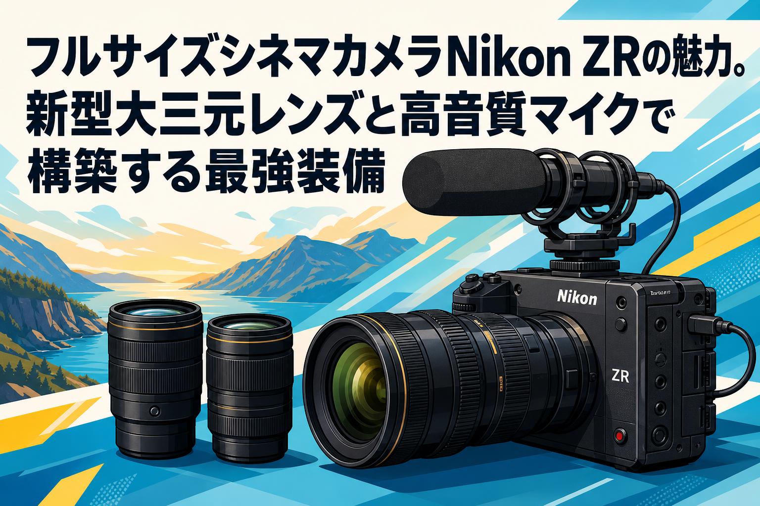 フルサイズシネマカメラNikon ZRの魅力。新型大三元レンズと高音質マイクで構築する最強装備