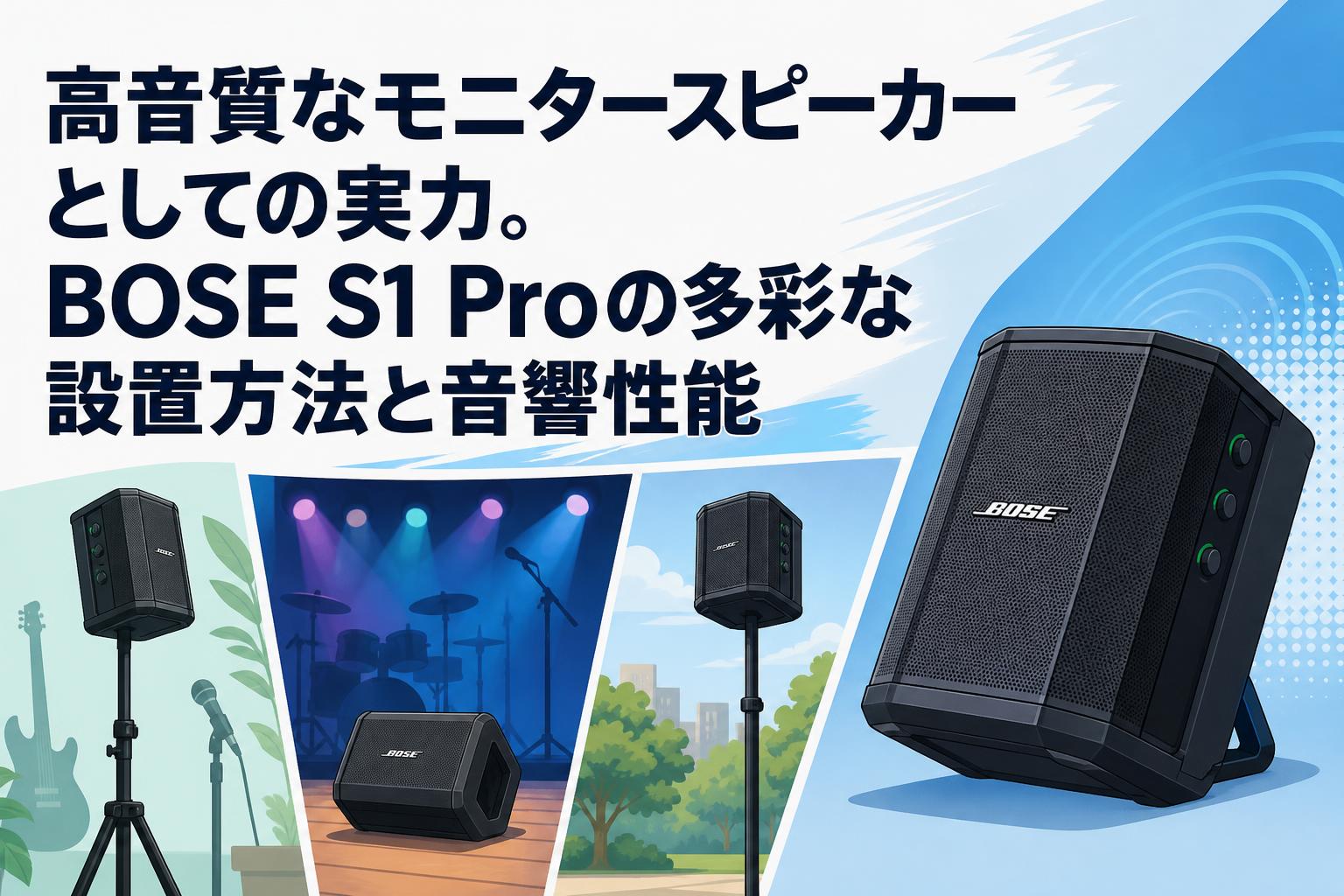 高音質なモニタースピーカーとしての実力。BOSE S1 Proの多彩な設置方法と音響性能