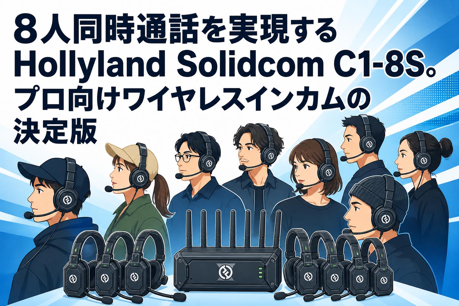 8人同時通話を実現するHollyland Solidcom C1-8S。プロ向けワイヤレスインカムの決定版