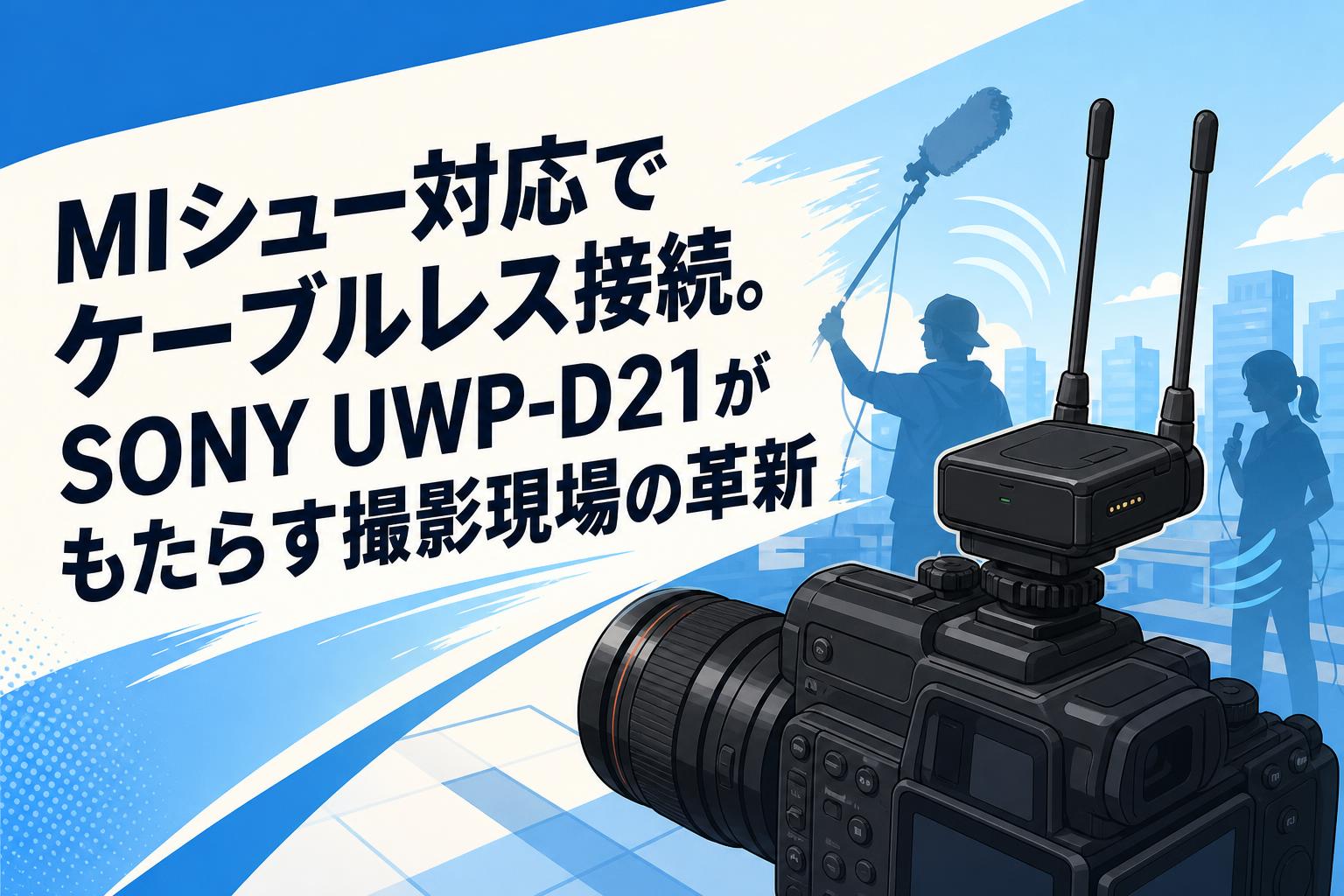 MIシュー対応でケーブルレス接続。SONY UWP-D21がもたらす撮影現場の革新
