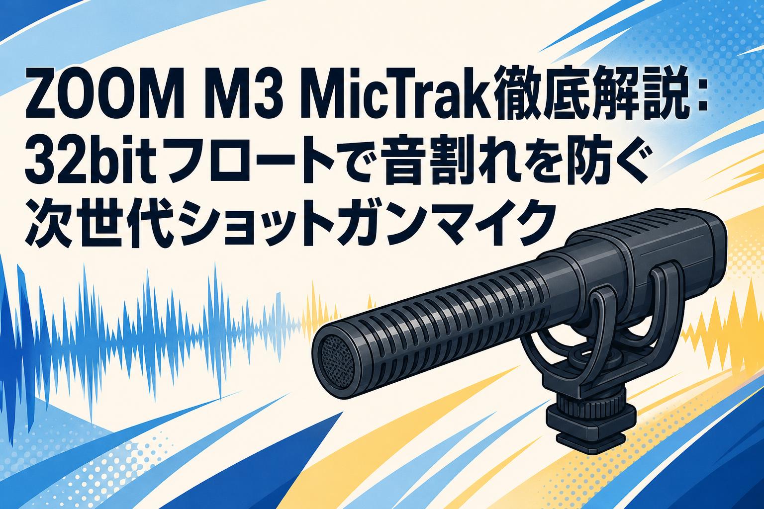 ZOOM M3 MicTrak徹底解説：32bitフロートで音割れを防ぐ次世代ショットガンマイク