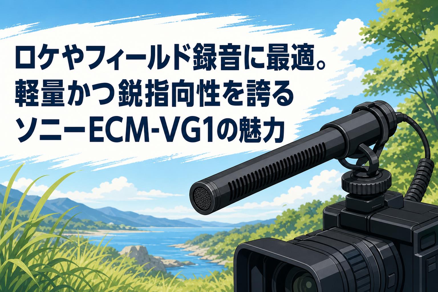 ロケやフィールド録音に最適。軽量かつ鋭指向性を誇るソニーECM-VG1の魅力