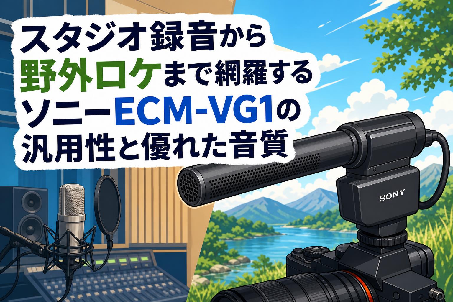 スタジオ録音から野外ロケまで網羅するソニーECM-VG1の汎用性と優れた音質