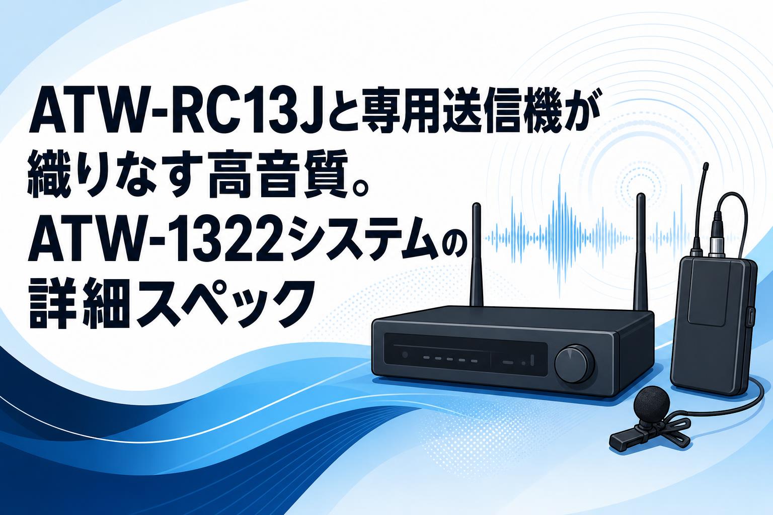 ATW-RC13Jと専用送信機が織りなす高音質。ATW-1322システムの詳細スペック