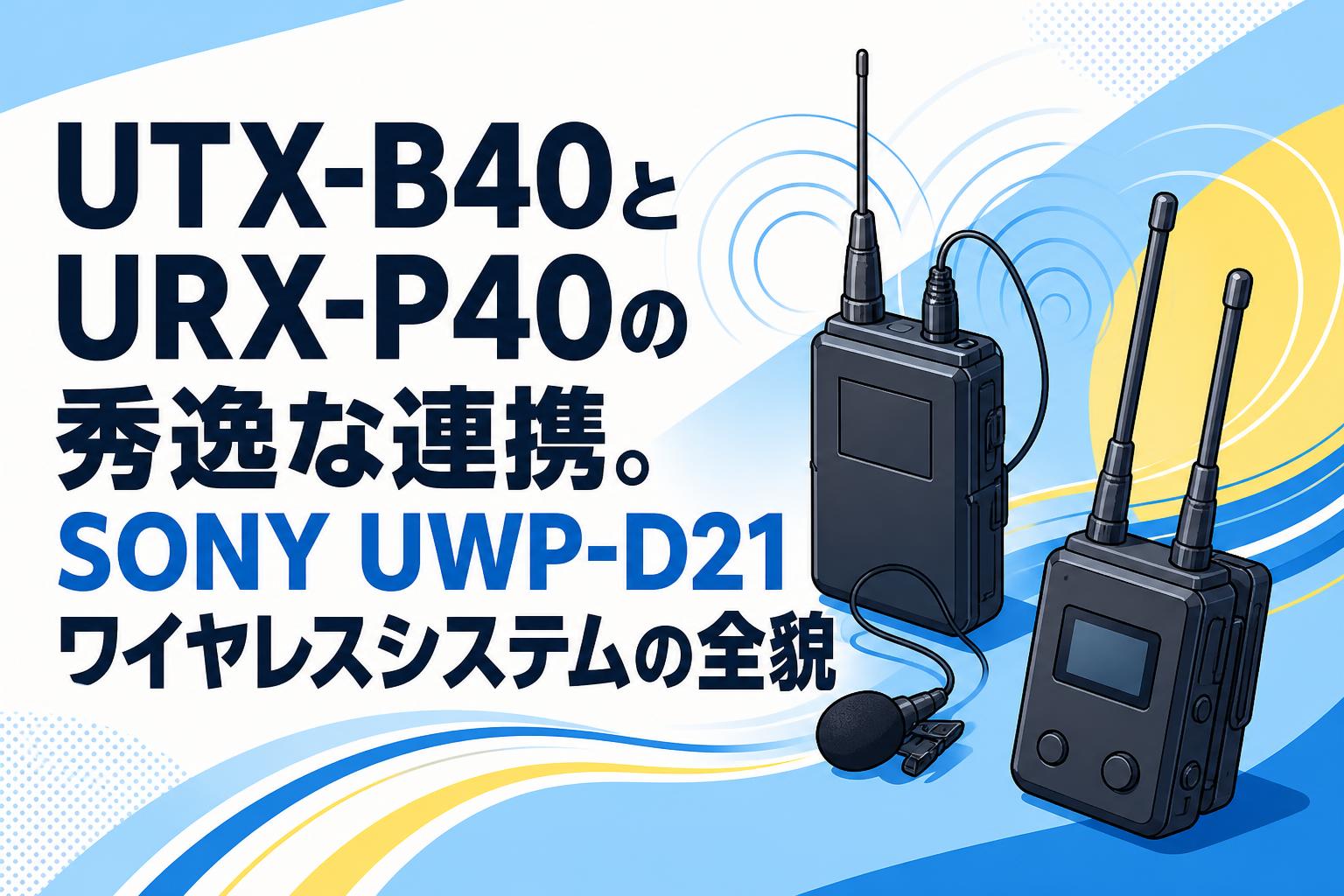 UTX-B40とURX-P40の秀逸な連携。SONY UWP-D21ワイヤレスシステムの全貌