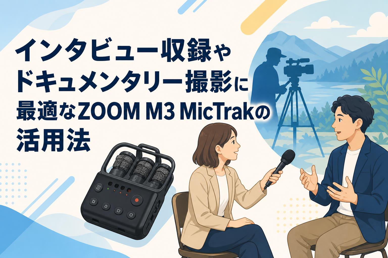 インタビュー収録やドキュメンタリー撮影に最適なZOOM M3 MicTrakの活用法