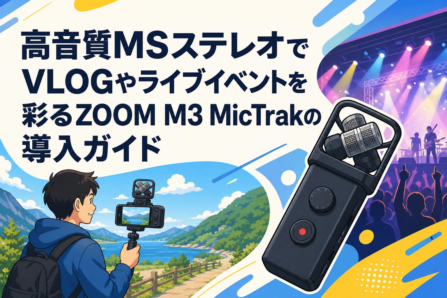高音質MSステレオでVLOGやライブイベントを彩るZOOM M3 MicTrakの導入ガイド
