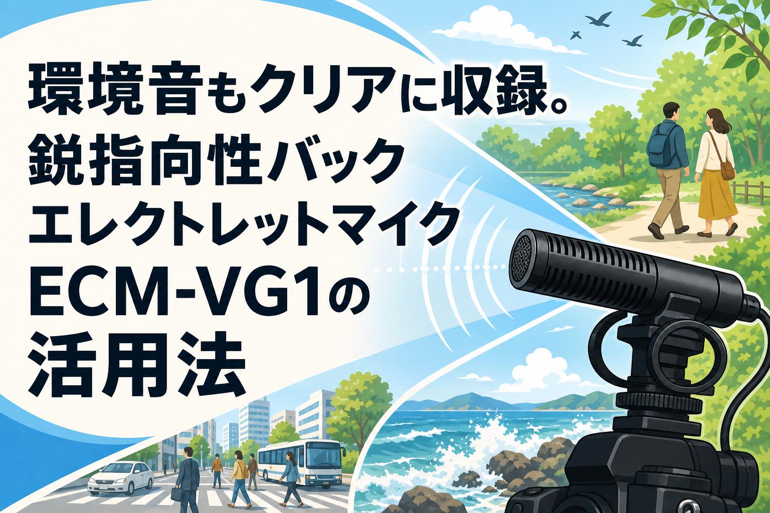 環境音もクリアに収録。鋭指向性バックエレクトレットマイクECM-VG1の活用法