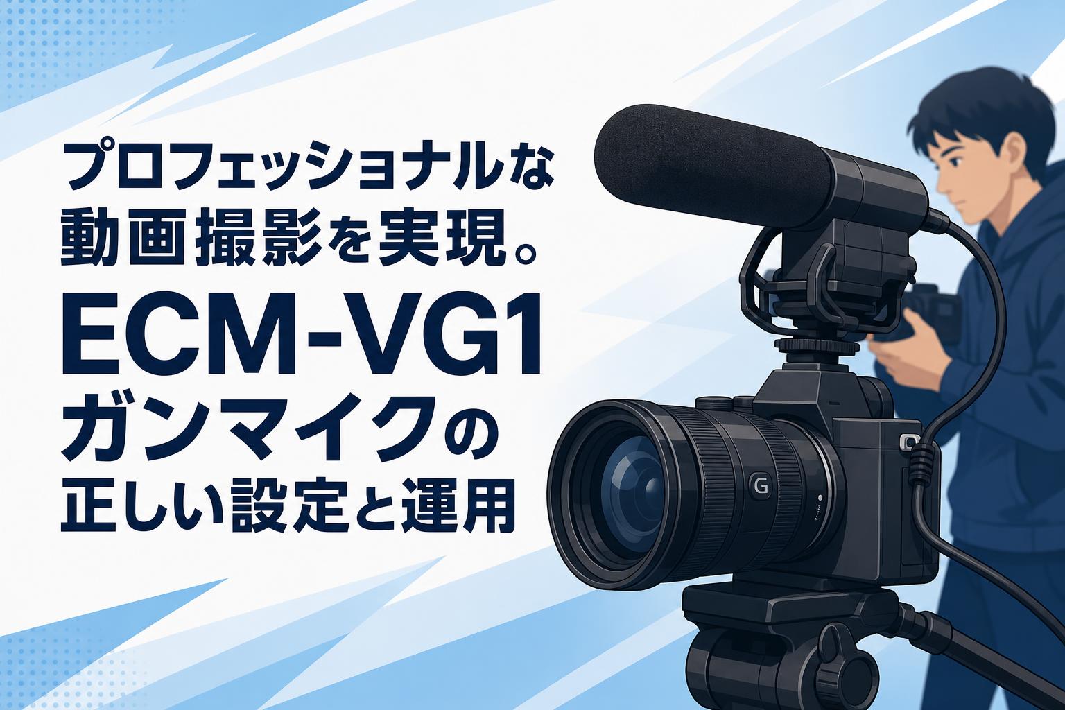 プロフェッショナルな動画撮影を実現。ECM-VG1ガンマイクの正しい設定と運用