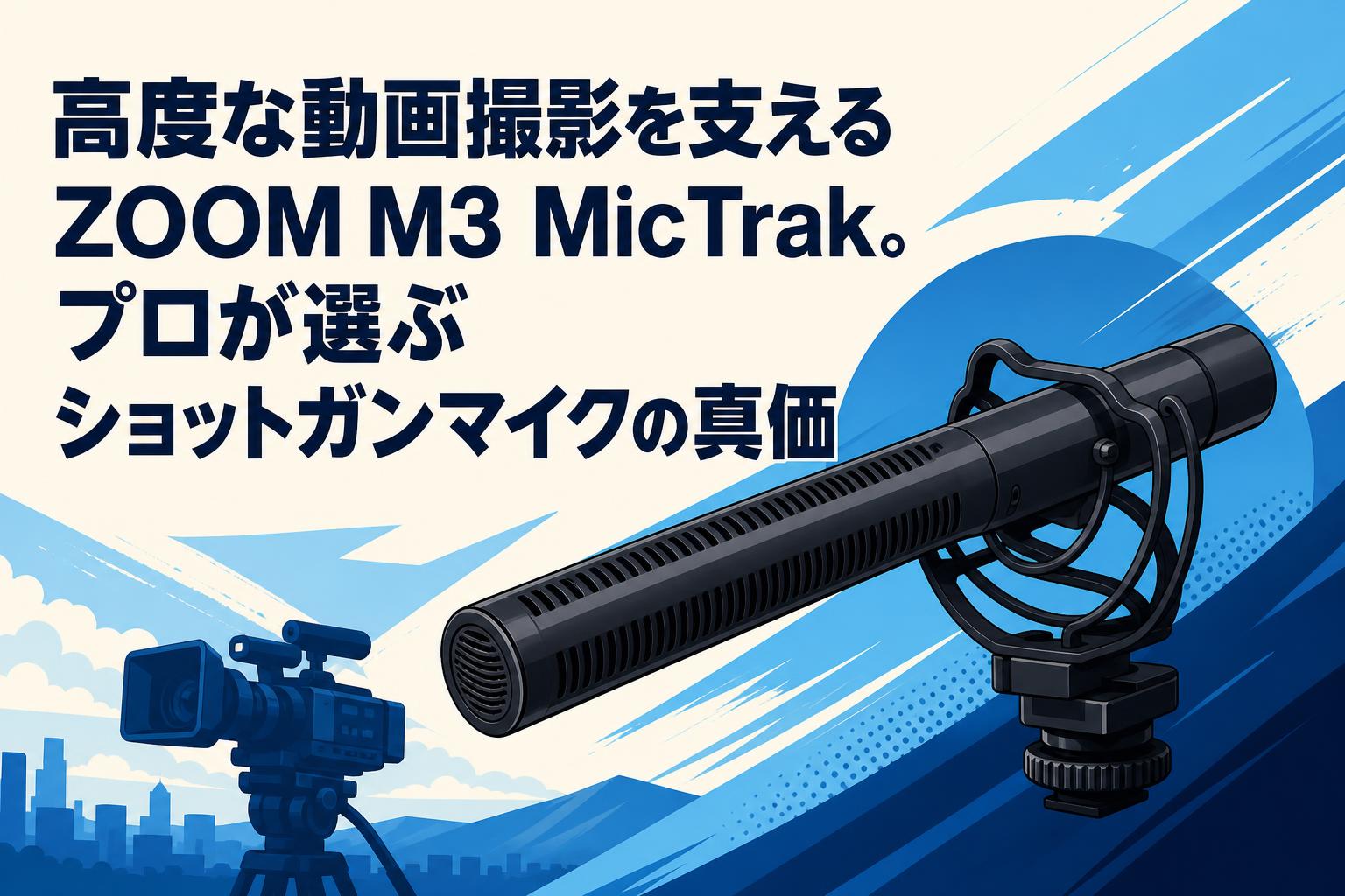 高度な動画撮影を支えるZOOM M3 MicTrak。プロが選ぶショットガンマイクの真価