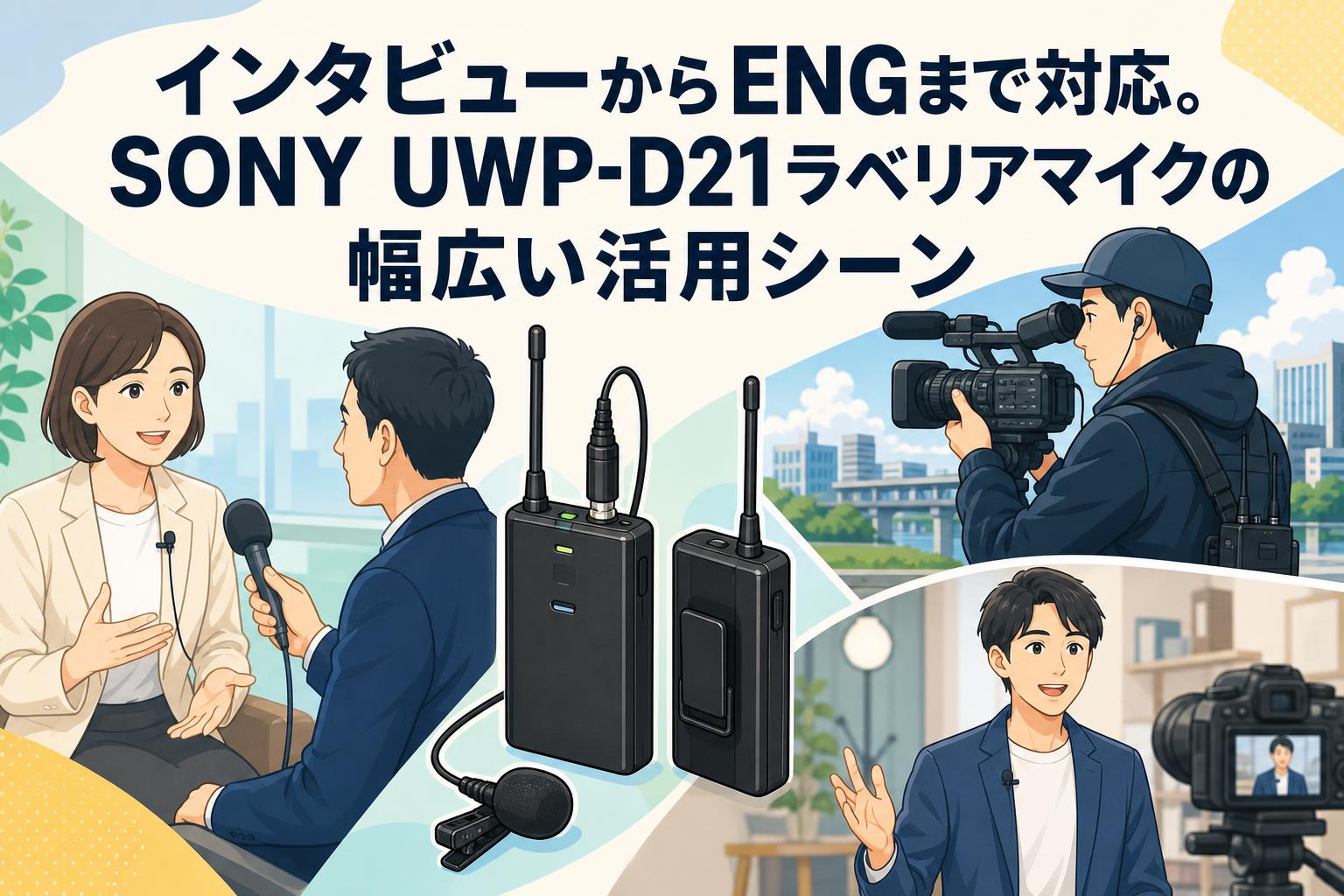インタビューからENGまで対応。SONY UWP-D21ラベリアマイクの幅広い活用シーン