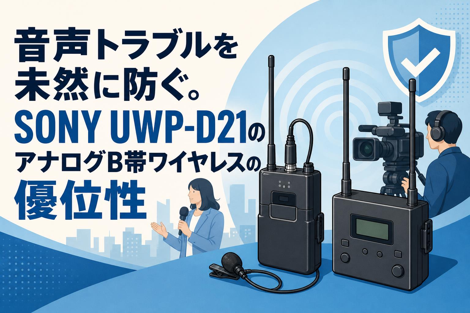 音声トラブルを未然に防ぐ。SONY UWP-D21のアナログB帯ワイヤレスの優位性