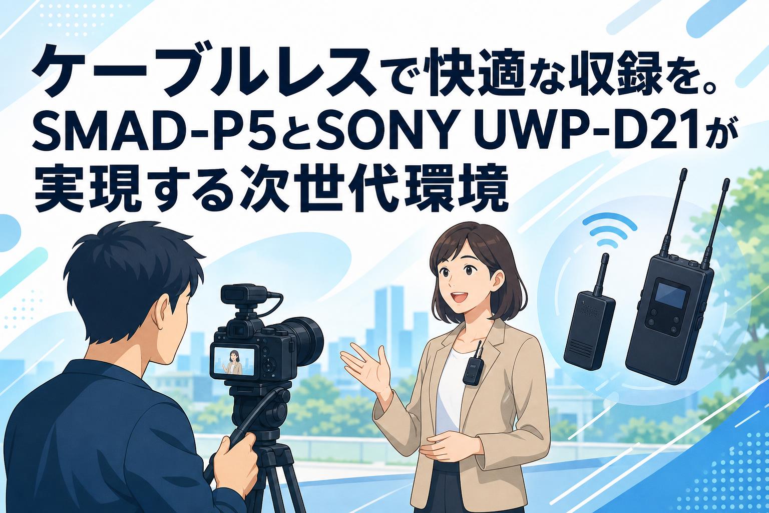 ケーブルレスで快適な収録を。SMAD-P5とSONY UWP-D21が実現する次世代環境