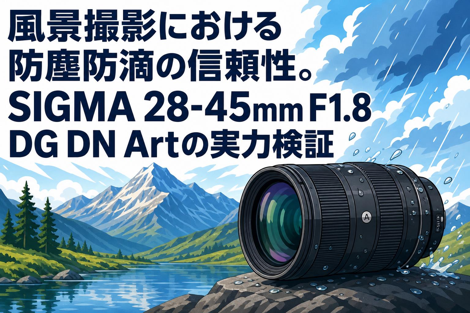 風景撮影における防塵防滴の信頼性。SIGMA 28-45mm F1.8 DG DN Artの実力検証