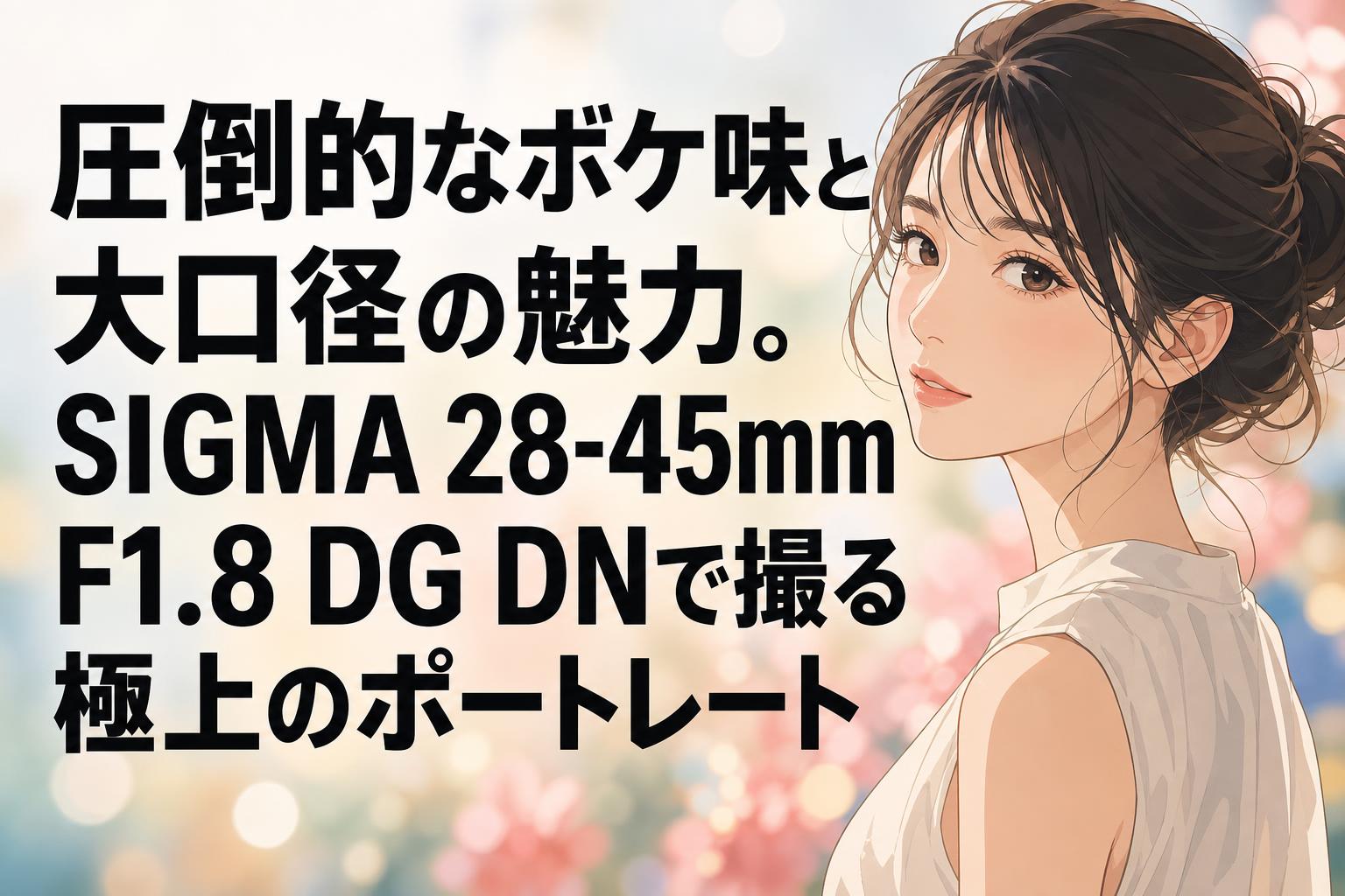 圧倒的なボケ味と大口径の魅力。SIGMA 28-45mm F1.8 DG DNで撮る極上のポートレート
