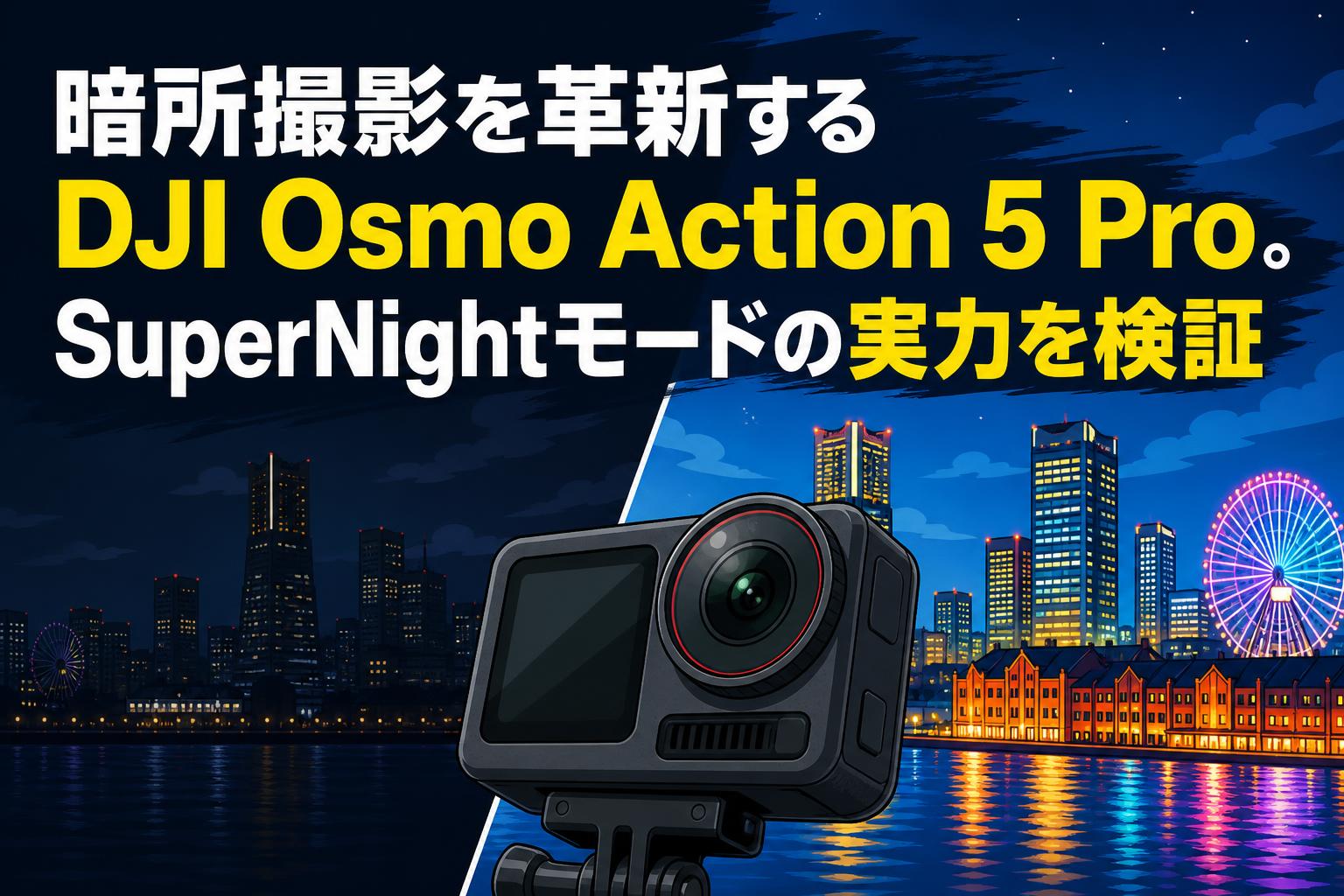 暗所撮影を革新するDJI Osmo Action 5 Pro。SuperNightモードの実力を検証
