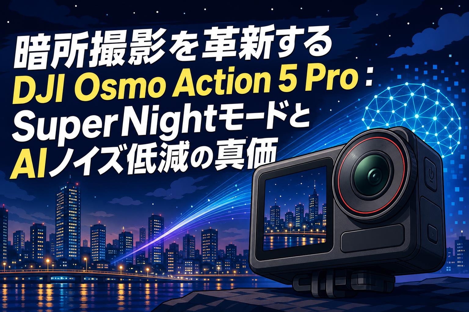 暗所撮影を革新するDJI Osmo Action 5 Pro：SuperNightモードとAIノイズ低減の真価