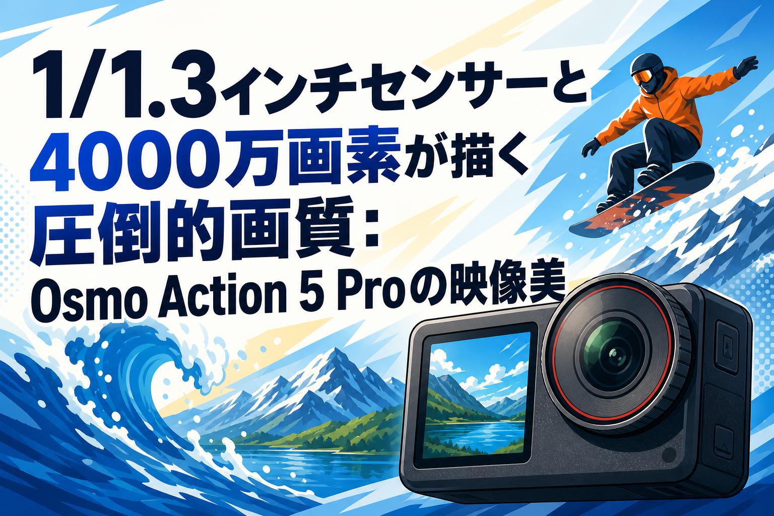1/1.3インチセンサーと4000万画素が描く圧倒的画質：Osmo Action 5 Proの映像美