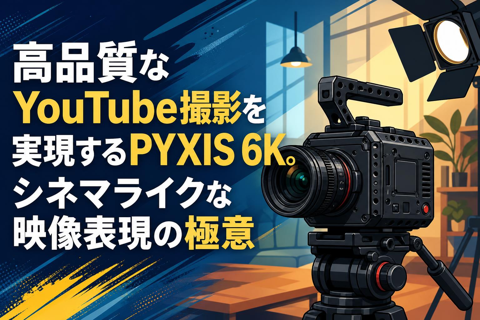 高品質なYouTube撮影を実現するPYXIS 6K。シネマライクな映像表現の極意