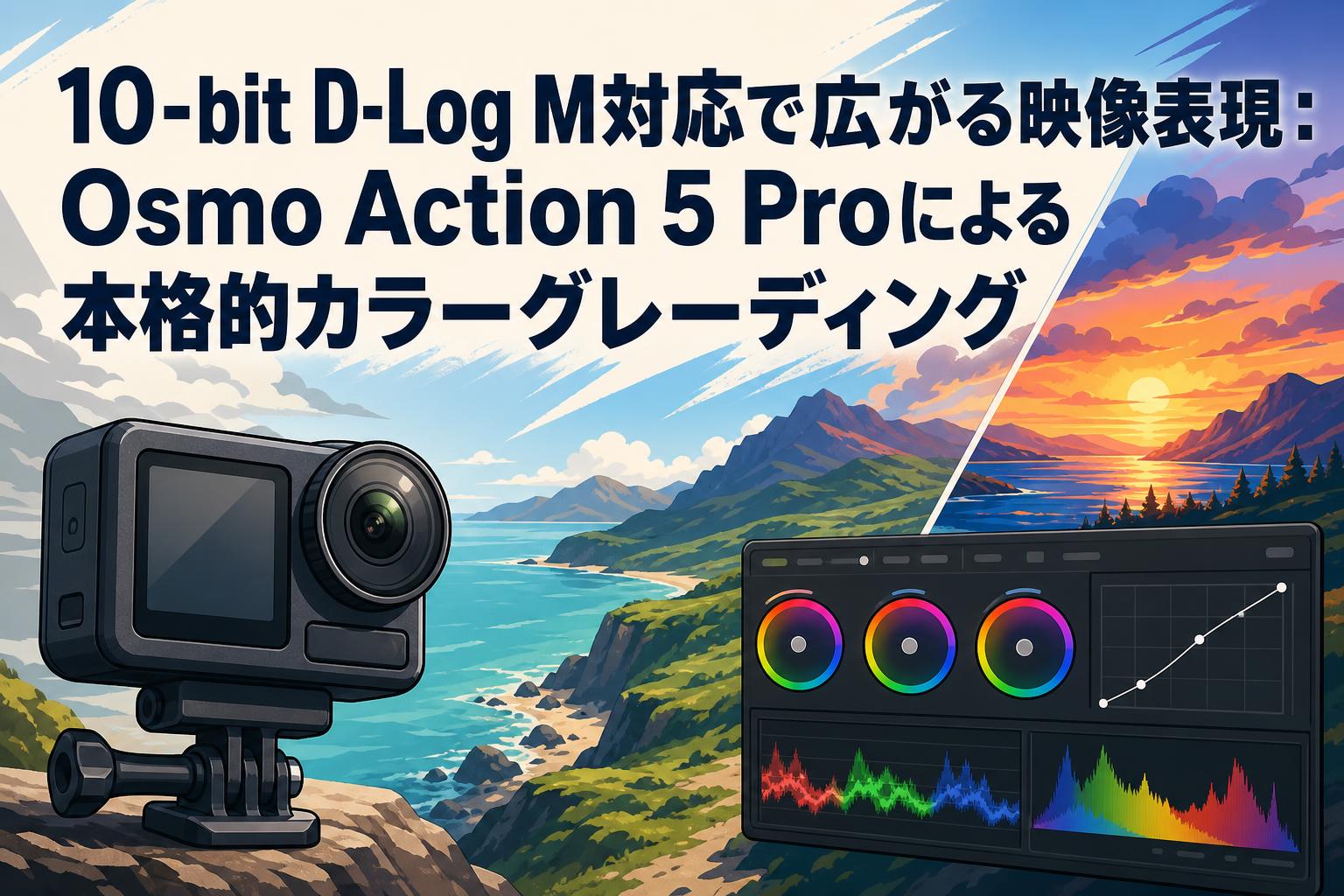 10-bit D-Log M対応で広がる映像表現：Osmo Action 5 Proによる本格的カラーグレーディング