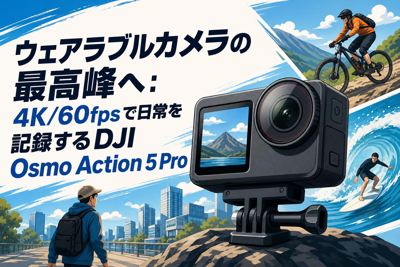 ウェアラブルカメラの最高峰へ：4K/60fpsで日常を記録するDJI Osmo Action 5 Pro