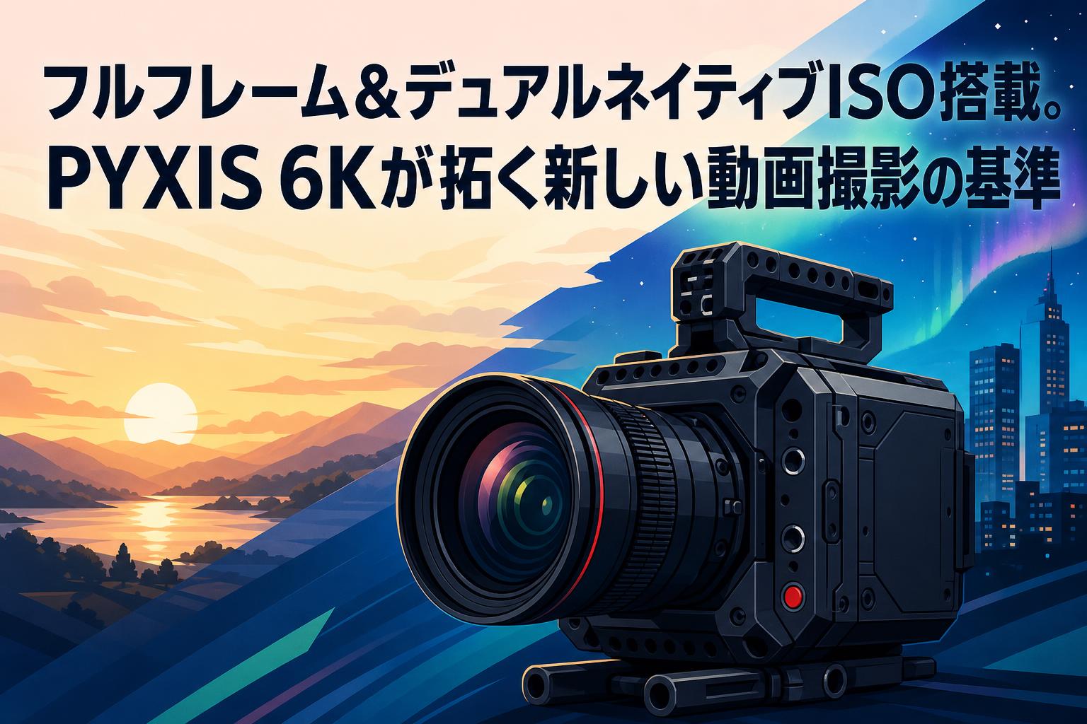 フルフレーム＆デュアルネイティブISO搭載。PYXIS 6Kが拓く新しい動画撮影の基準