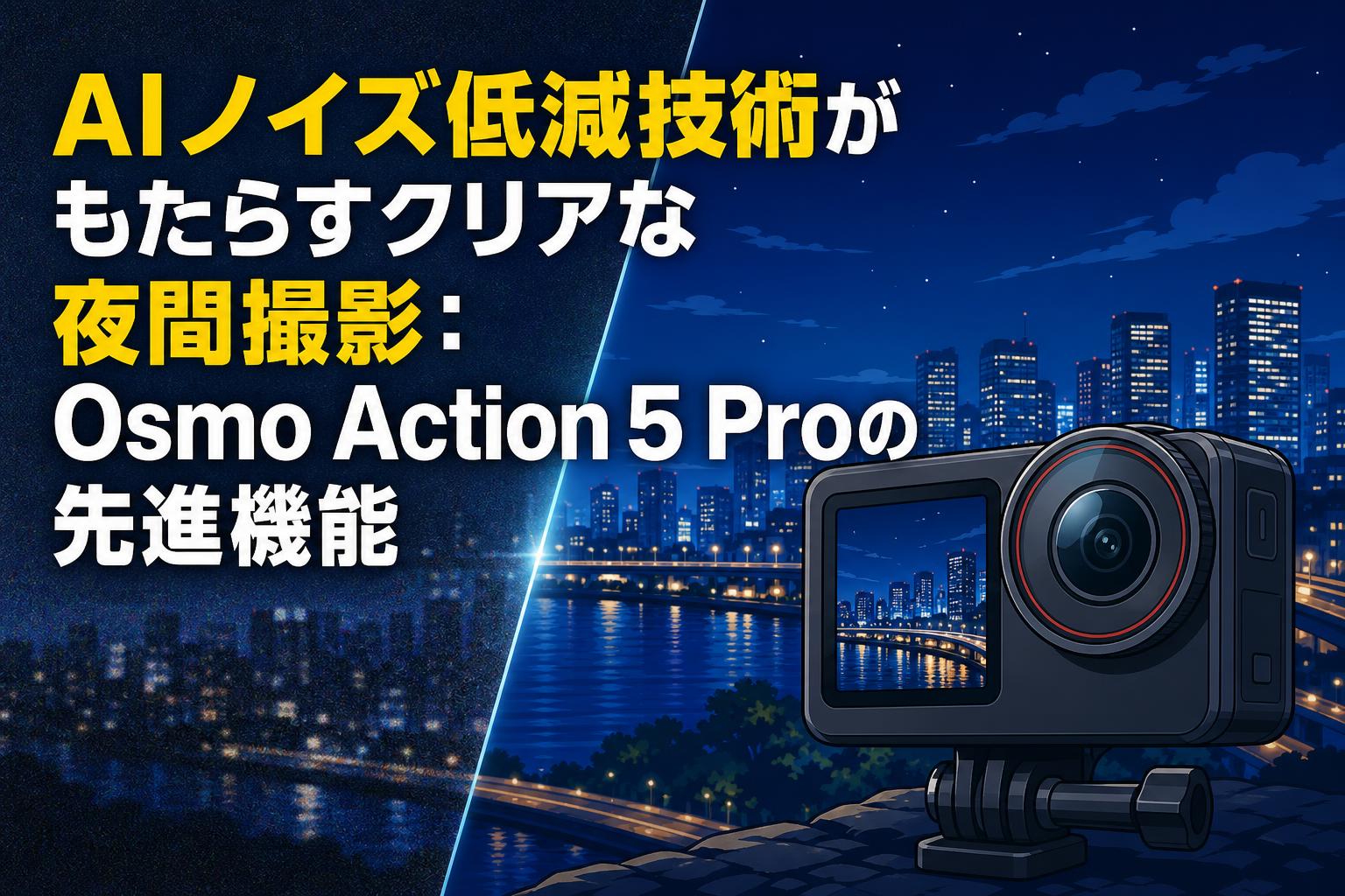 AIノイズ低減技術がもたらすクリアな夜間撮影：Osmo Action 5 Proの先進機能