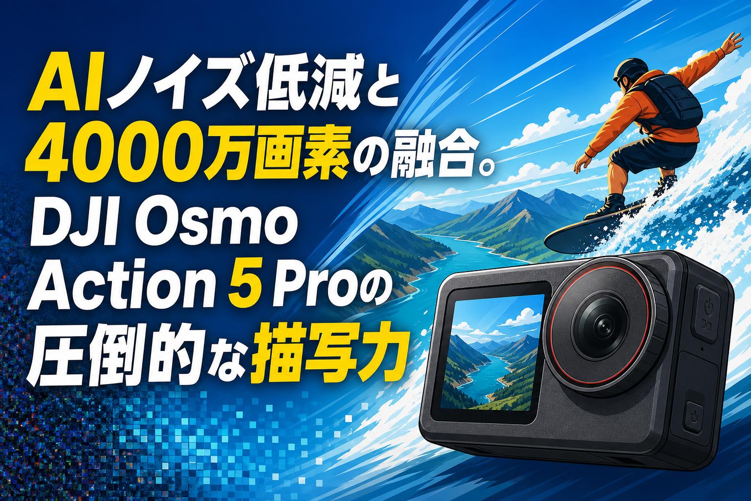 AIノイズ低減と4000万画素の融合。DJI Osmo Action 5 Proの圧倒的な描写力