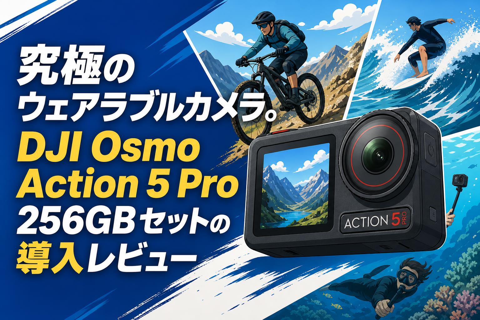 究極のウェアラブルカメラ。DJI Osmo Action 5 Pro 256GBセットの導入レビュー