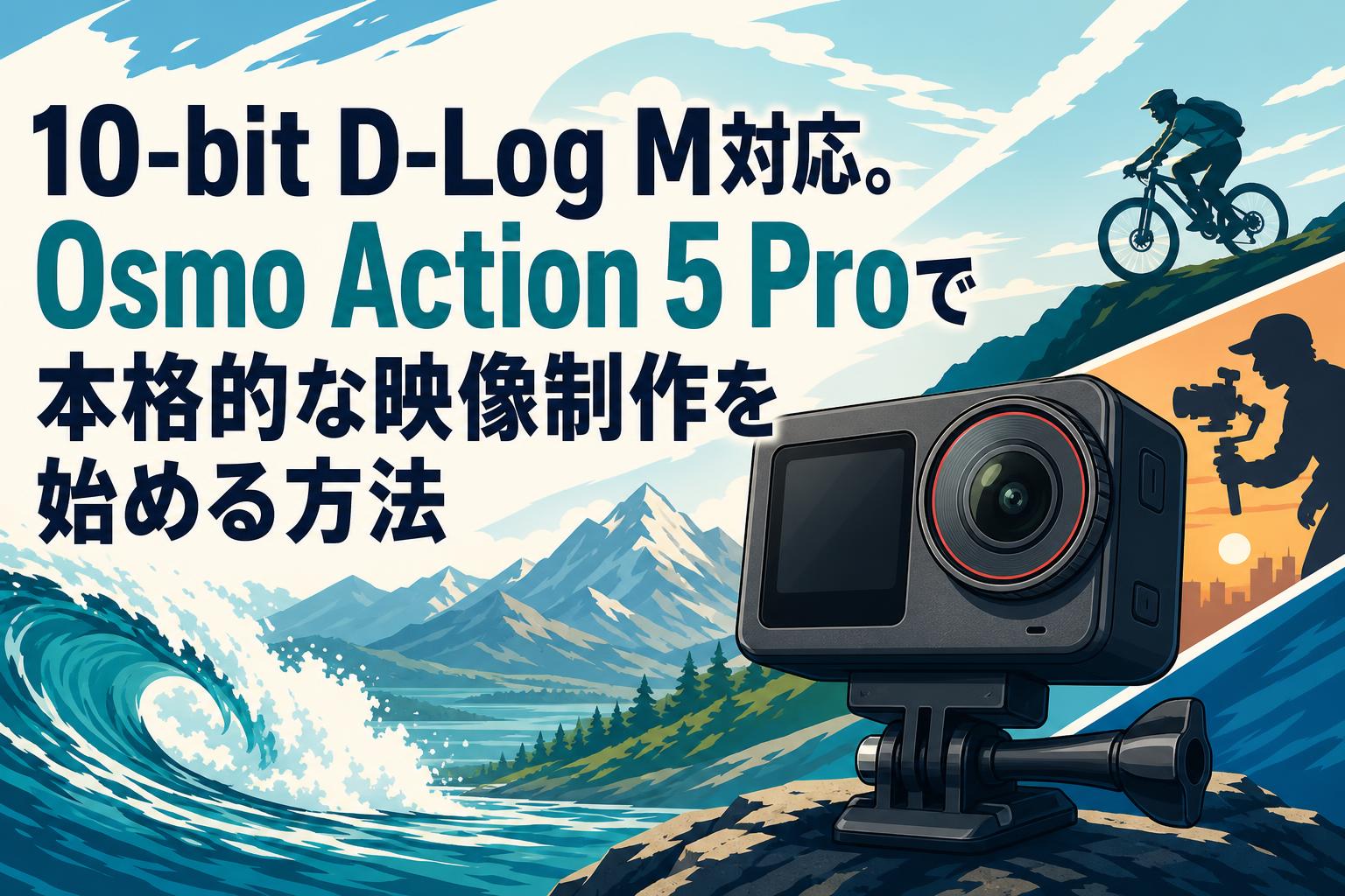 10-bit D-Log M対応。Osmo Action 5 Proで本格的な映像制作を始める方法