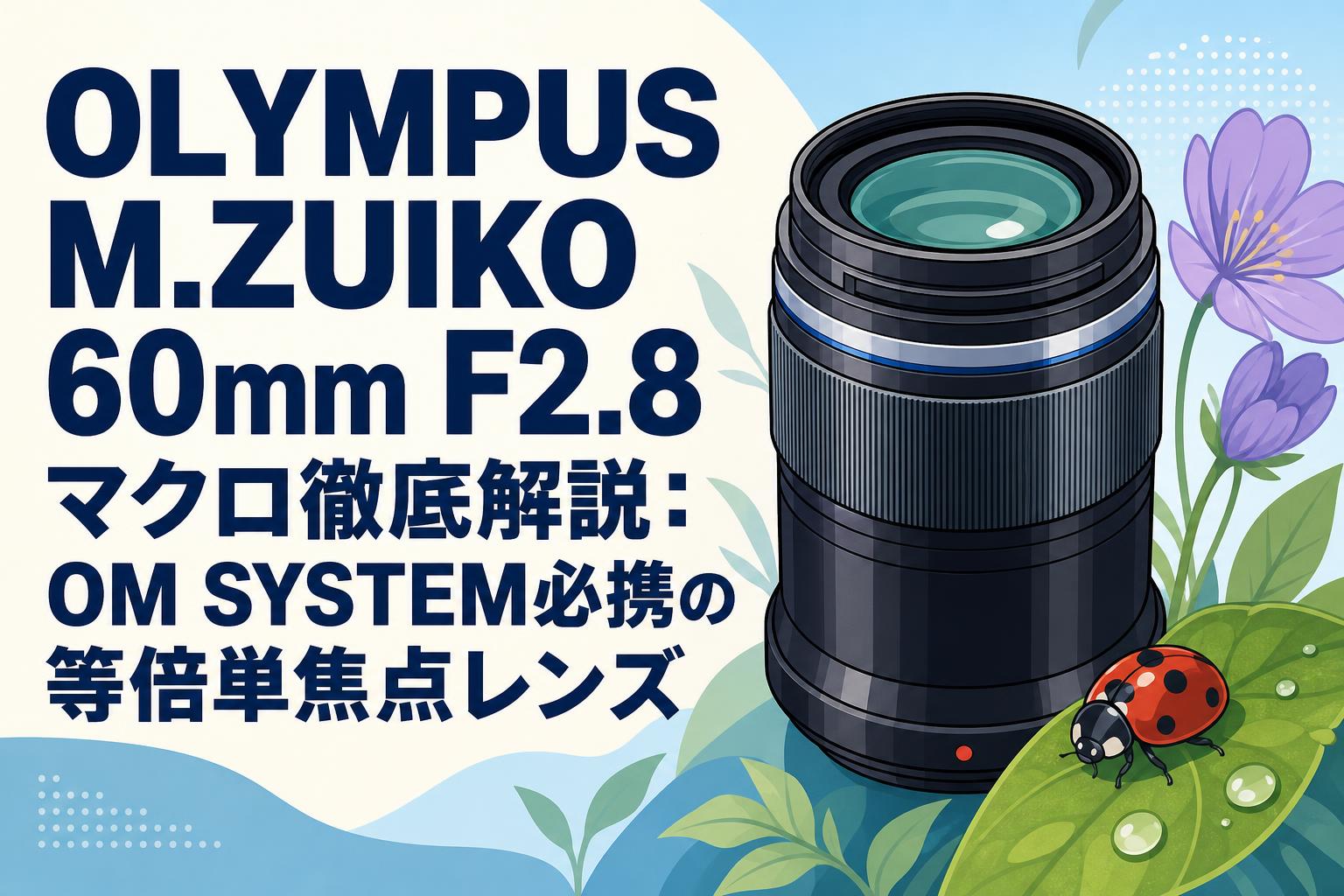 OLYMPUS M.ZUIKO 60mm F2.8 マクロ徹底解説：OM SYSTEM必携の等倍単焦点レンズ