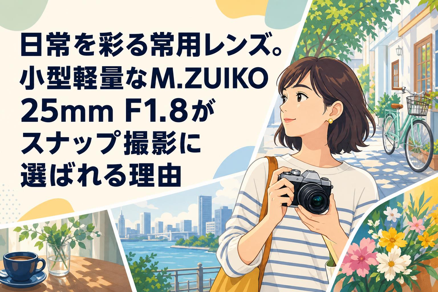 日常を彩る常用レンズ。小型軽量なM.ZUIKO 25mm F1.8がスナップ撮影に選ばれる理由