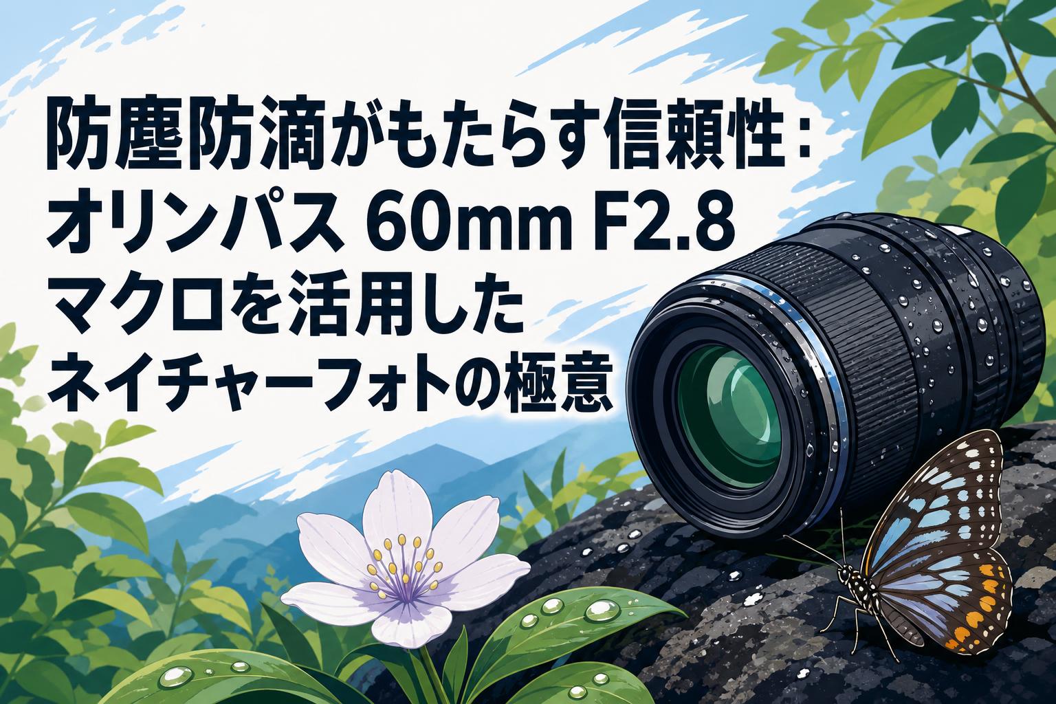 防塵防滴がもたらす信頼性：オリンパス 60mm F2.8 マクロを活用したネイチャーフォトの極意