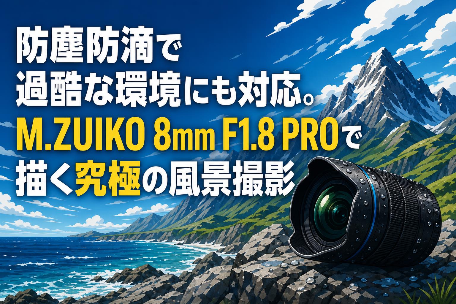 防塵防滴で過酷な環境にも対応。M.ZUIKO 8mm F1.8 PROで描く究極の風景撮影