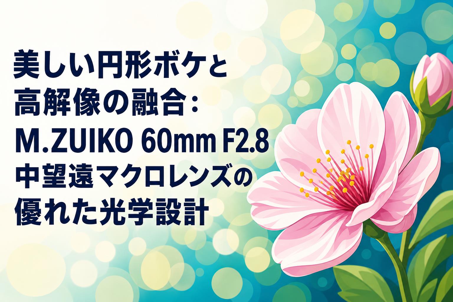 美しい円形ボケと高解像の融合：M.ZUIKO 60mm F2.8 中望遠マクロレンズの優れた光学設計