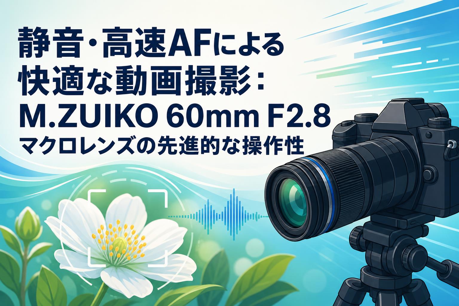 静音・高速AFによる快適な動画撮影：M.ZUIKO 60mm F2.8 マクロレンズの先進的な操作性
