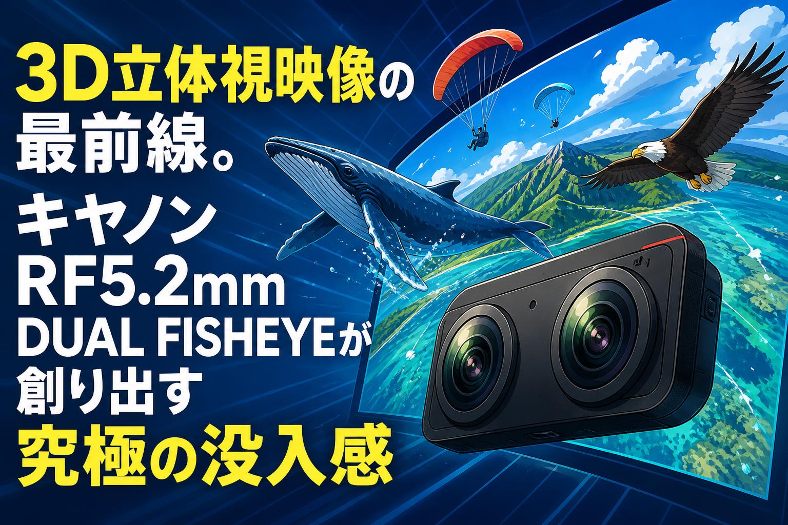 3D立体視映像の最前線。キャノンRF5.2mm DUAL FISHEYEが創り出す究極の没入感