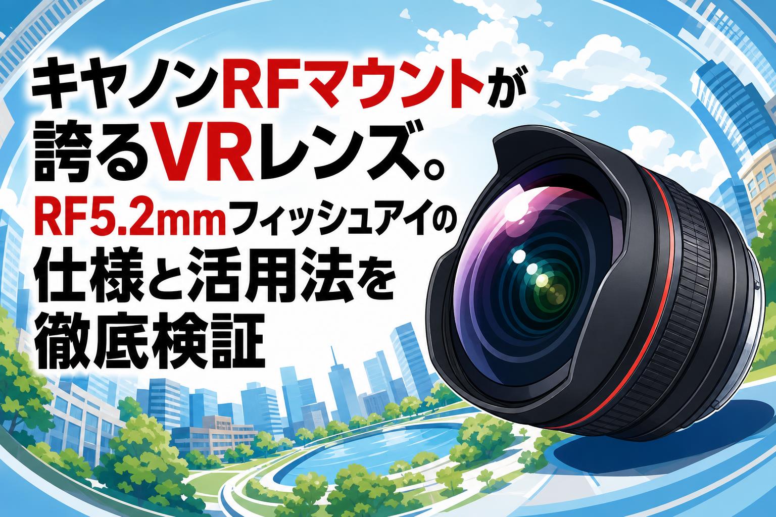 キヤノンRFマウントが誇るVRレンズ。RF5.2mmフィッシュアイの仕様と活用法を徹底検証